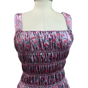 English‎ Factory Smocked Floral Velvet Mini Dress Size Small thumbnail 5