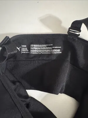 PUMA Black Seamless Low-Impact Sports Bra thumbnail 6