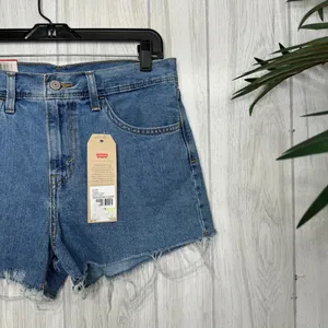 NWT Levi’s High Rise Distressed Cutoff Shorts Night Tune size 30 NEW thumbnail 5
