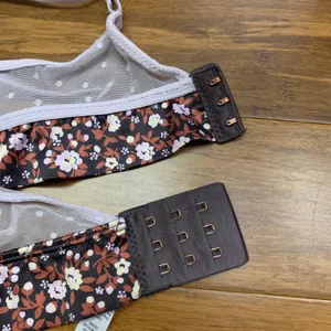 Aerie Floral Lace Trim Bralette Womens Size Medium‎ Soft Non-Padded Wireless Bra thumbnail 5