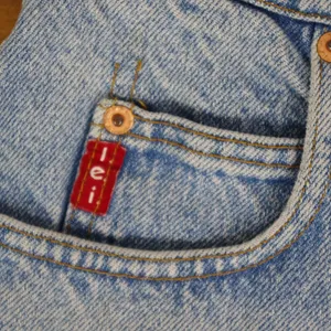 Vintage lei USA Made High Waisted 100% Cotton Denim Shorts 5 Jr. thumbnail 9