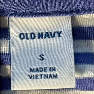 Old Navy Navy Stripe High-Neck A-Line Swing Dress thumbnail 5