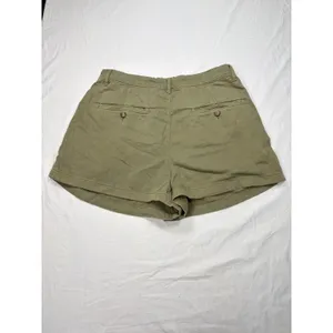 Free People Billie Chino olive green high rise pleated shorts. Size 8. boho thumbnail 4