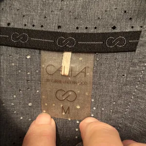 CALIA by Carrie Underwood Woven Full Zip Light Jacket Caviar Heather Size Medium thumbnail 2