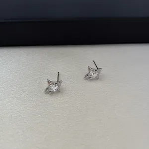 Small CZ Stor Stud Earrings for Men Women Streetwear Hip Hop Punk Unisex Style thumbnail 5