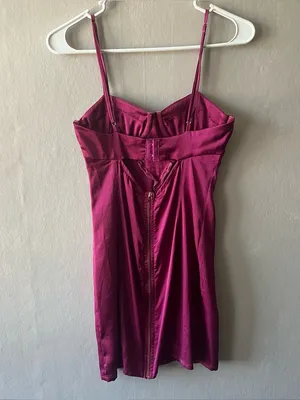 For Love & Lemons Isabella Bustier Hot Pink Fuchsia Mini Dress Size Small thumbnail 5