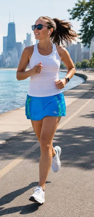The North Face Flight Series VaporWick Running Skort Blue Floral Women’s S thumbnail 1