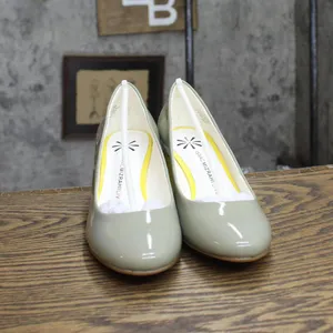 NWT Isaac Mizrahi Live! Womens Colorblock Block Heels Gray / Yellow 6.5M thumbnail 3