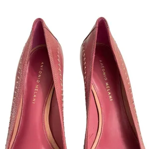 Antonio Melani Shoes Margherit 001 Dusty Rose Pink Leather With Bow Low Heels 9M thumbnail 9