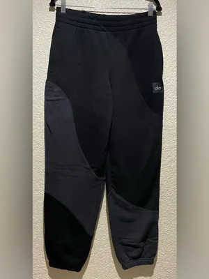 Alo NWOT Make Waves Sweatpants Vintage Black Tonal zipper pockets Size S thumbnail 5