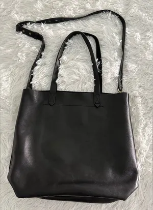 MADEWELL‎ The Medium Transport Tote Black Leather Bag Handbag thumbnail 1