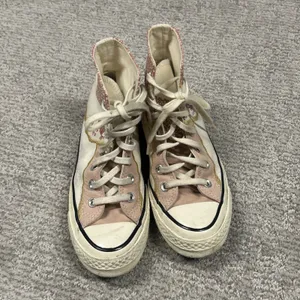 Converse Chuck Shoes Womens 5.5 70s Egret Golden Repair High Top Floral Sneakers thumbnail 4