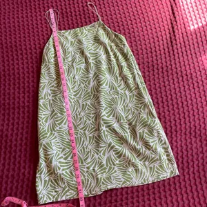 Monteau Los Angeles Women’s S Green Botanical Leaf Print Linen Blend Mini Dress thumbnail 6