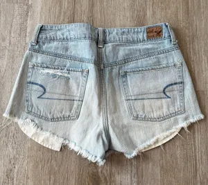 American Eagle Womens Light Wash Hi-Rise Shorts - 6 thumbnail 3