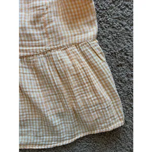 Old Navy Orange Gingham Check Cottage‎ Festival Babydoll Tank Top Shirt Small thumbnail 2