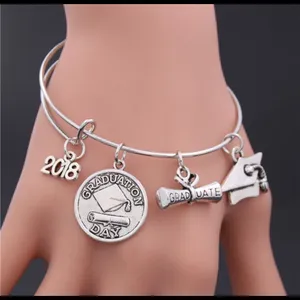 2018 Silver Graduation Charm Bracelet thumbnail 1