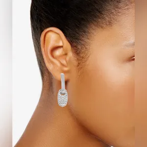 Kendra Scott Pavé Link Charm Huggie Hoop Earrings thumbnail 5
