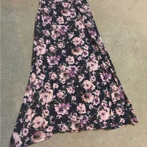 Joe B Floral Maxi Skirt - Lavender and Navy thumbnail 1