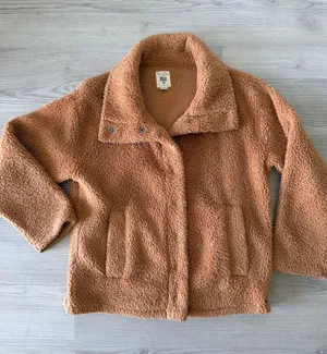 Billabong Cozy Teddy Jacket - Tan Faux Sherpa thumbnail 1