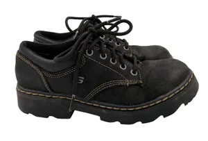 Skechers 45120 Black Leather Chunky Platform Oxford Shoes Womens 8 Y2K Grunge thumbnail 1