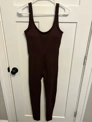 Vuori Chocolate Brown Tank One-Piece Bodysuit thumbnail 3