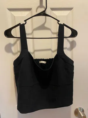 Abercrombie Stylish navy tank top. Features adjustable straps. Perfect for casual wear. Top is ticketed as medium but runs like an XL thumbnail 7