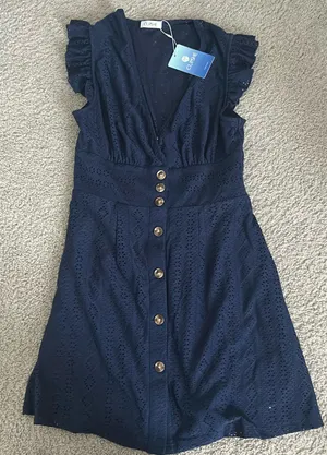 Cupshe navy blue mini dress thumbnail 1