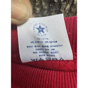 VTG 80s Pannill Red Christmas Tree Sweatshirt Granny M Party Meet USA‎ DEADSTOCK thumbnail 2