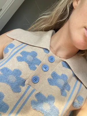 Floral Sweater Vest Multi Size XS thumbnail 3