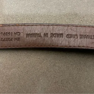 Belt Genuine Leather Brown and Silver Leather Belt-unisex thumbnail 4