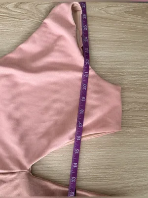 Beach Riot Medium NEW Claire One-Piece Rib Swimsuit Mauve Pink One Shoulder Knot thumbnail 10