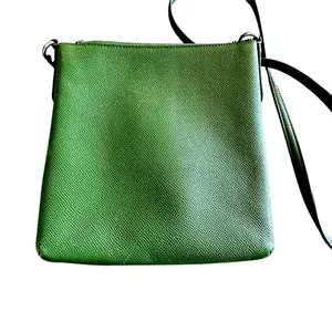 Coach Crossbody‎ Bag Green Pebble Leather Front Pocket Adjustable Strap thumbnail 7
