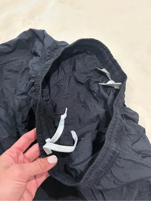 Nike vintage wind breaker drawstring black athletic shorts thumbnail 3