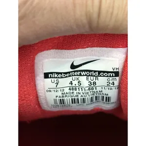 Nike Air Total Core Training Red/Silver Size 7 Womens Logo‎ Lace Up EUC thumbnail 6