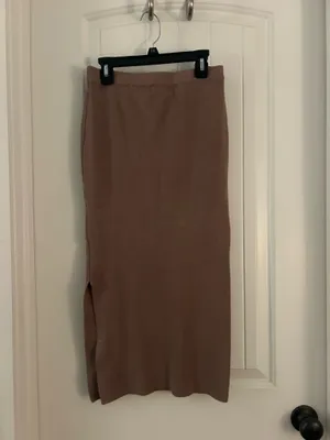 Workshop Brown knit midi skirt set thumbnail 6