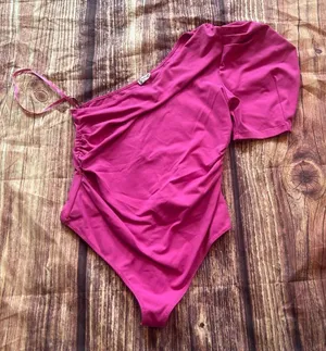 Women’s Free People 1 Shoulder Bodysuit Pink Size M thumbnail 1