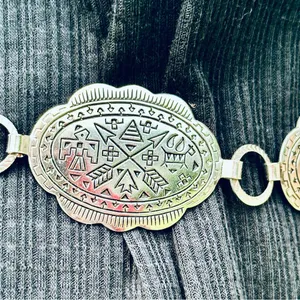 S.W. Concho Style Silver Link Belt Western Vibes thumbnail 8