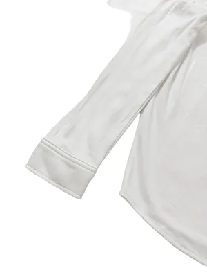 32 Degrees Heat White Soft Brushed Knit Button Down Shirt Pockets Medium Women's thumbnail 4