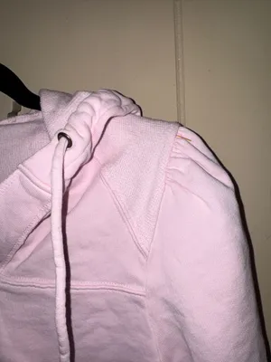 LoveShackFancy Light Pink Cropped Hoodie thumbnail 4