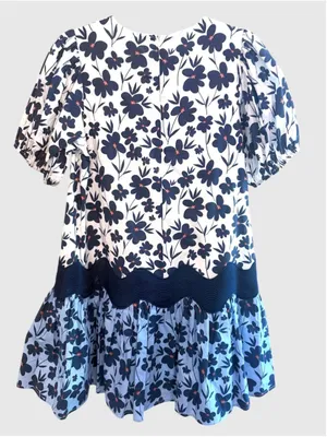 Women’s Entro Puff Sleeve Floral Print Mini Dress Size S thumbnail 2