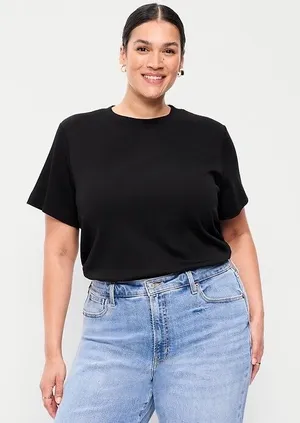 NWT Old Navy Relaxed Heavyweight Black T-Shirt thumbnail 1