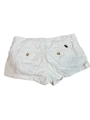 Y2K Vintage Abercrombie & Fitch White Striped Low rise micro shorts size 2 thumbnail 2
