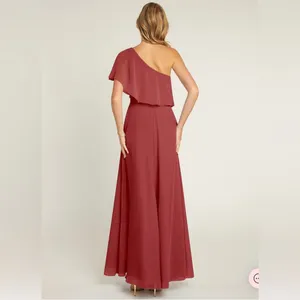 Azazie Lizzy A-line One Shoulder Bridesmaids Maxi Dress thumbnail 2