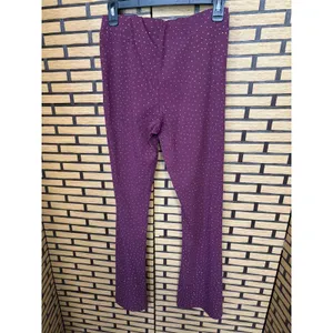 No Boundaries Burgundy Blingy‎ Flare Pull On Pants Size XS thumbnail 2