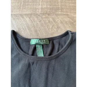Lauren Ralph Lauren Women's Black Arm Pocket Long Sleeve Tee‎ Size XL thumbnail 2