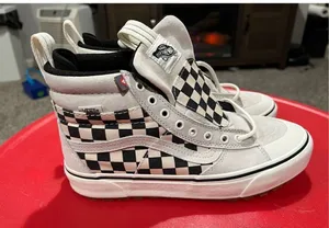 Vans Marshmallow/Checkerboard Sk8-HI MTE-2 Shoe - Women 10.5 Men 9 thumbnail 1