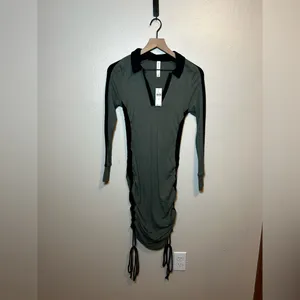 Daily Practice by Anthropologie Long-Sleeve Colorblock Polo Midi Dress‎ thumbnail 3