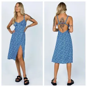 Princess Polly Georgia Midi Dress Navy Lower Impact Size 4 thumbnail 9