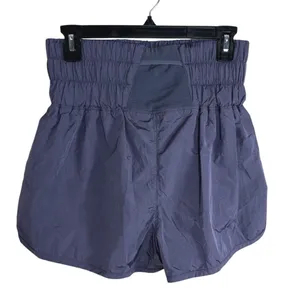 FP Movement Way Home Purple High Rise Smocked Waist Athletic Running Shorts M thumbnail 3
