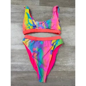 Dippin Daisys Ultra Swim Electric Camo Bikini Swimsuit Size Small thumbnail 3